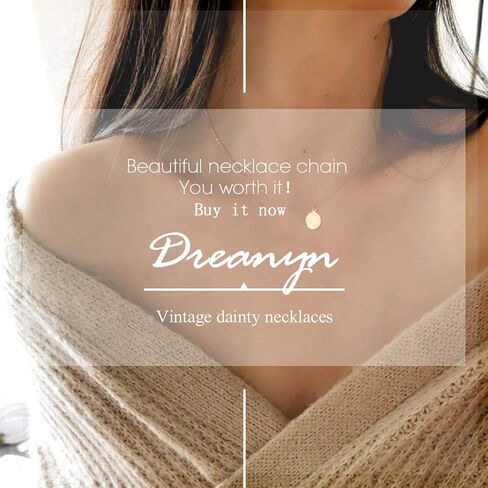 Dreamyn Boho Turquoise Necklaces Water Drop Pendant Necklaces Simple Heart Necklace Jewelry for Women and Girls (silver) in Saudi Arabia
