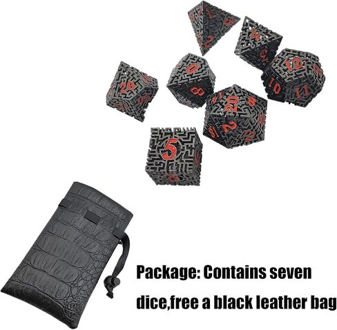 Dungeons and Dragons DND Dice Set D&D Metal Polyhedral Dice Set RPG MTG Role Playing Pathfinder Shadowrun D N D Dice D20 D12 D10 D8 D6 D4 Hollow Games Dice, Grey Orange in Saudi Arabia