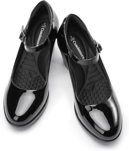 Cusolemore Mary Jane Heels with Arch Support, Closed Round Toe Chunky Pumps for Women, Comfortable Block Heel Dress Shoes in Saudi Arabia