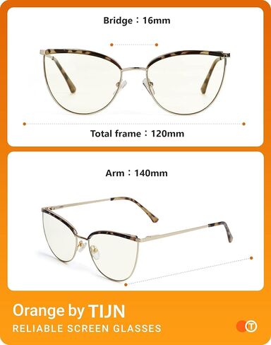 TIJN Blue Light Blocking Glasses, Anti Eyestrain,Computer Reading Glasses,Cateye Gaming Glasses,TV Glasses for Women Men in Kuwait