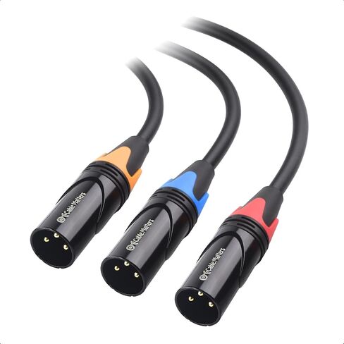 Cable Matters 3-Pack Color-Coded Premium Shielded XLR Cables 6 Feet, Oxygen-Free Copper (OFC) XLR Male to Female Cord/Colored XLR Microphone Cable/Mic Cable in Saudi Arabia