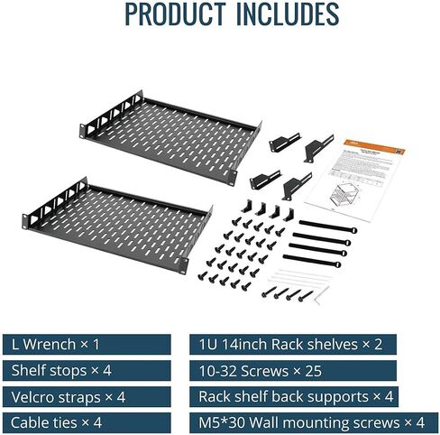 20U Open Frame Rack for Servers & AV Gear,Floor Standing or Wall Mount Server Rack,with 2 PCS 1U Rack Shelves & Mounting Hardware,Network Rack for 19" Networking,Servers and Audio in Saudi Arabia