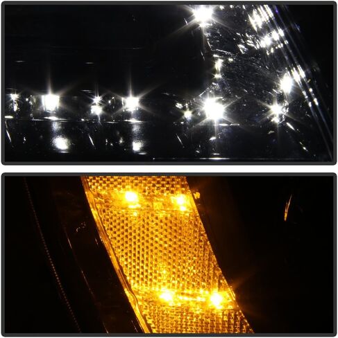 ACANII - لسيارة كرايسلر 300 هالوجين LED DRL باللون الأسود موديل 2011-2014 - جانب السائق فقط in Kuwait