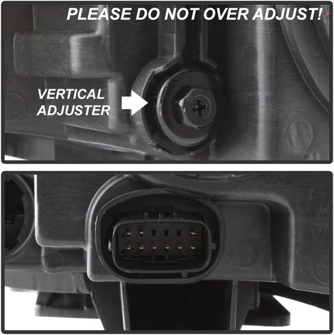 ACANII - لسيارة كرايسلر 300 هالوجين LED DRL باللون الأسود موديل 2011-2014 - جانب السائق فقط in Kuwait