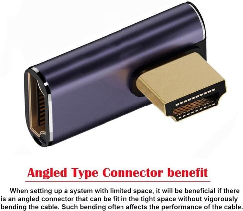 محول محول HDMI 2.1 من Chenyang CY، HDMI ذكر إلى أنثى 90 درجة بزاوية منخفضة بزاوية UHD محول تمديد in Saudi Arabia