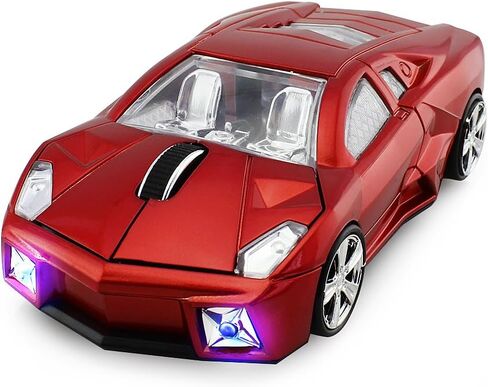 Wireless 3D Sports Car Mouse Optical Computer Mouse, Ergonomic Desktop Laptop PC Mouse for LBJN (Blue) in Saudi Arabia