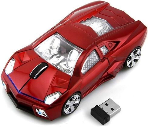 Wireless 3D Sports Car Mouse Optical Computer Mouse, Ergonomic Desktop Laptop PC Mouse for LBJN (Blue) in Saudi Arabia