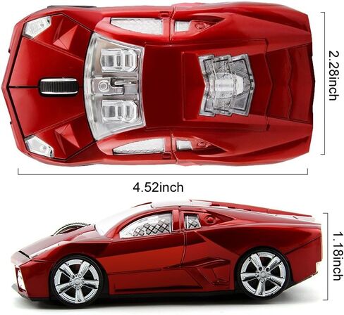 Wireless 3D Sports Car Mouse Optical Computer Mouse, Ergonomic Desktop Laptop PC Mouse for LBJN (Blue) in Saudi Arabia