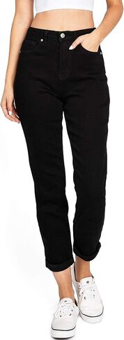 Women's Juniors High Rise Baggy Straight Leg Jeans in Saudi Arabia
