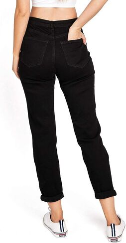 Women's Juniors High Rise Baggy Straight Leg Jeans in Saudi Arabia