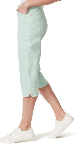 Gloria Vanderbilt Women's Amanda Capri Jean, Jade Breeze-Rivets, 14 Petite in Saudi Arabia