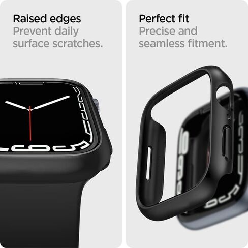 حافظة متوافقة مع Apple Watch Series 8 Series 7 45mm & 41mm، غطاء حماية كامل وصلب رفيع للغاية لساعة Apple Series 8 Series 7 مع طبقة من الزجاج المقوى للنساء والرجال in Kuwait