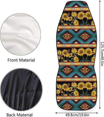 Yellow Floral Front Car Seat Covers White Hibiscus Flowers Print Breathable Car Seats Protector for Front Seats Universal Fit for Most Cars 2 Packs in Saudi Arabia
