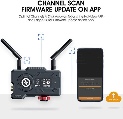 نظام نقل Hollyland Mars 400S pro 1080p HDMI SDI 5G نقل الصور لاسلكيًا إلى 4 أجهزة في 400 قدم 0.1 ثانية، يدعم زمن الاستجابة المنخفض Android وiOS 3 أوضاع للمشهد (جهاز إرسال + مستقبل) in Kuwait