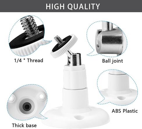 عبوتان من حامل التثبيت على الحائط المتوافق مع كاميرا الأمان اللاسلكية الخارجية SimpliSafe، دعامة تثبيت كاميرا المراقبة القابلة للتعديل مع خيط لولبي 1/4 بوصة in Kuwait