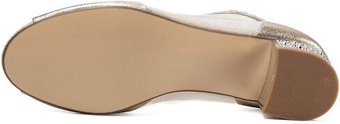 صنادل بكعب 'Nekaise' من ANN CREEK للنساء بمقدمة مفتوحة وكعب مكتنز وصنادل فستان مع جزء علوي شبكي ذهبي اللون in Kuwait