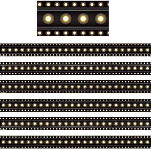 Teacher Created Resources Black Marquee Straight Border Trim, 35 Feet Per Pack, 6 Packs in Saudi Arabia