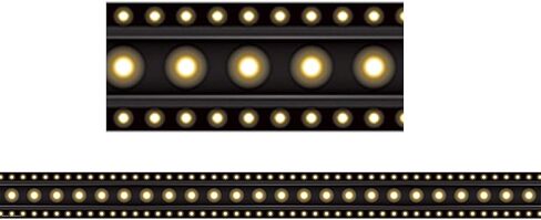 Teacher Created Resources Black Marquee Straight Border Trim, 35 Feet Per Pack, 6 Packs in Saudi Arabia