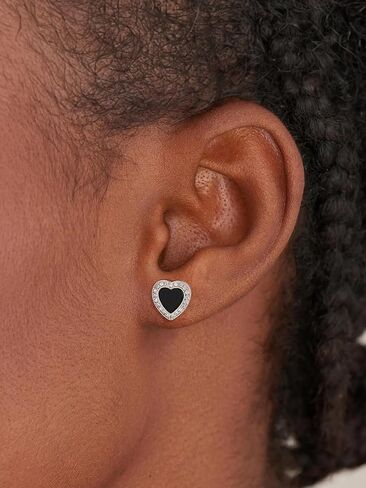 U7 925 Sterling Silver Black Onyx Stud Earrings with Viking Rune Cubic Zirconia Earrings for Men Women Girls in Saudi Arabia