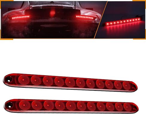 2pcs Red 16 inches 11 LED IP65 Waterproof Sealed Trailer Light Bar for Park Turn Signal Light Tail Brake Light Stop Bar Truck Trailer Marker ID Bar in Saudi Arabia