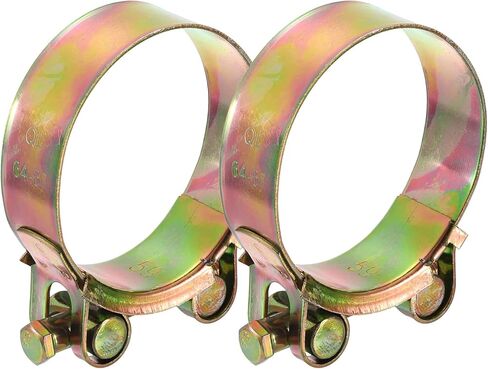 uxcell 2Pcs T-Bolt Hose Clamps, 68-73mm/2.68"-2.87" ID Range, Iron Radiator Hose Clamp Intake Clamp for Truck Exhaust in Saudi Arabia