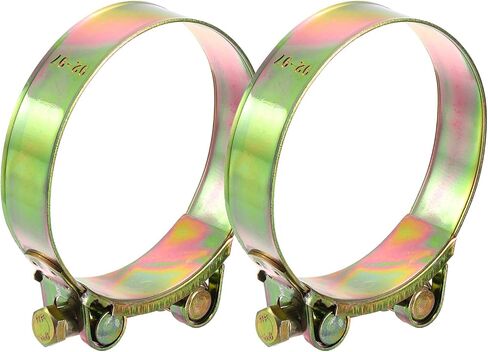 uxcell 2Pcs T-Bolt Hose Clamps, 68-73mm/2.68"-2.87" ID Range, Iron Radiator Hose Clamp Intake Clamp for Truck Exhaust in Saudi Arabia