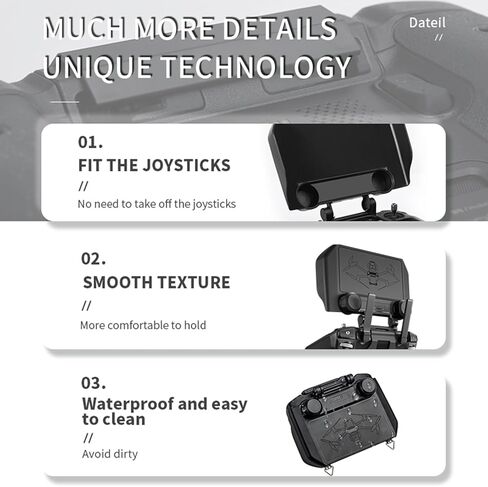 غطاء حماية شاشة Mini 3 RC Pro، غطاء حماية لجهاز التحكم 2 في 1 وغطاء حماية من الشمس لـ DJI Mini 3 Pro /DJI Mavic 3 مع ملحقات طائرة بدون طيار للتحكم RC PRO (لـ RC Pro in Kuwait