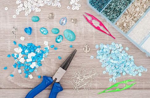 5 قطع من ملاقط الخرز، ملاقط بلاستيكية للخرز للأطفال، مشغولات يدوية ذاتية الصنع in Kuwait