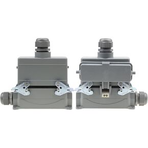 2 Pcs HDC-HE-24 Heavy Duty Connector 24 Pin Industrial Waterproof Aviation Socket Plug with Protective Cover 500V 16A(Top Line with Cap) in Saudi Arabia