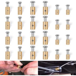 03336 Cable Stop Shortment 24 Pack Universal Fit 1/4 "، 5/16" ، 3/8 "قفل كابل لترسيخ أنواع مختلفة من الكابلات in Kuwait