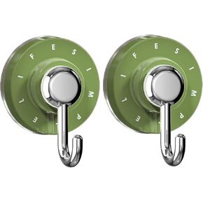 Home & I Cupt Cup Hooks - Heavy Duty ، Heatproof and Resulable Hooks للحمام والمطبخ - قابلة للتعديل ، 2 عبوة ، لا توجد أدوات مطلوبة (2 عبوة) in Kuwait