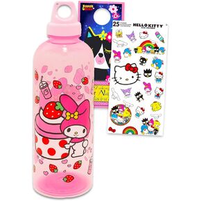 SANRIO My Melody Reusable Water Bottle Set - Bundle with Plastic 30oz Water Bottle with Twist Top for Home, School, Sports, Plus Sticker, More Sport Container in Kuwait