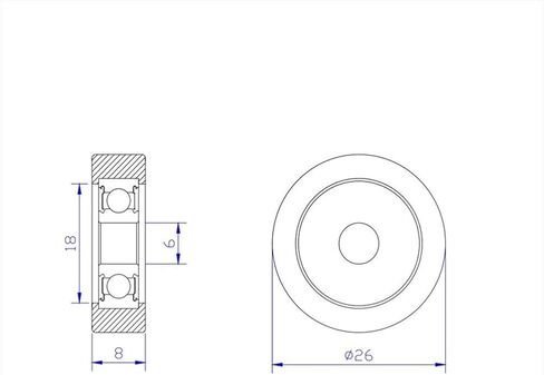 منتجات نقل الطاقة 626 ZZ Ball محمل مغطاة بلاستيك بوم 6x26x8mm 626 z 2z محامل الكرة البلاستيكية المحامل in Saudi Arabia