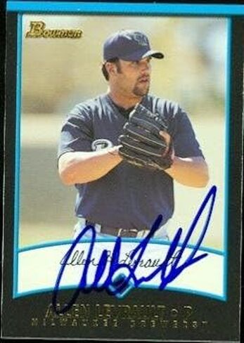 مستودع توقيعه 47913 ألن ليفراولت بطاقة البيسبول بطاقة Milwaukee Brewers 2001 Bowman No .375 in Saudi Arabia