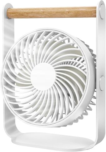 مروحة مكتب 8 بوصة ، مراوح طاولة لغرفة النوم ، مروحة صغيرة متذبذبة ، مروحة مكتب قابلة للشحن مع 4 سرعات ، مروحة USB هادئة للمسكن والمنزل والمكتب in Kuwait