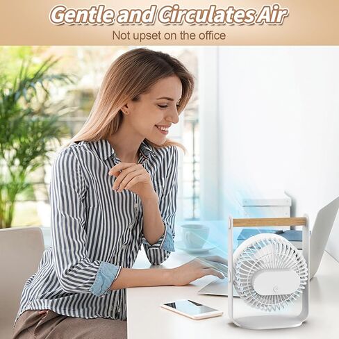 مروحة مكتب 8 بوصة ، مراوح طاولة لغرفة النوم ، مروحة صغيرة متذبذبة ، مروحة مكتب قابلة للشحن مع 4 سرعات ، مروحة USB هادئة للمسكن والمنزل والمكتب in Kuwait