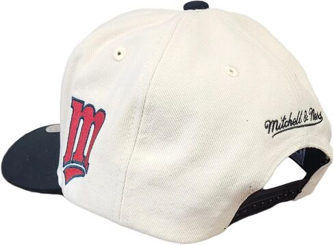 Mitchell & Ness Minnesota Twins MLB Off Word Pro Snapback Hat Cap - Off White in Saudi Arabia