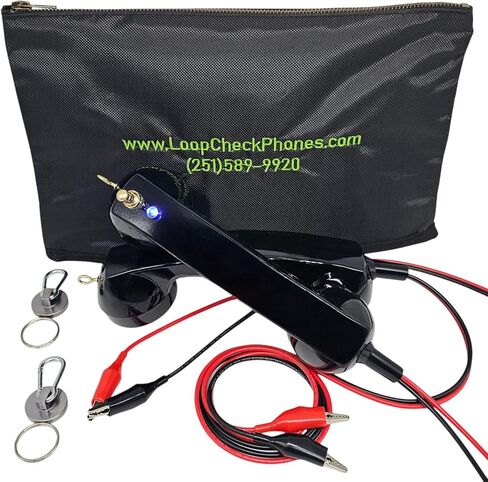 Electrician Continuity Test Phone Set ES001-M with Super Strong Magnets in Dark Red or Black in Kuwait