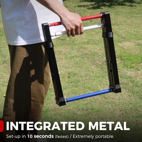 Metal Frame Ladder Ball Game Set - Portable Outdoor Games Ladder Toss with Scorekeeper - Includes 6 Bolas and Carry Case in Saudi Arabia