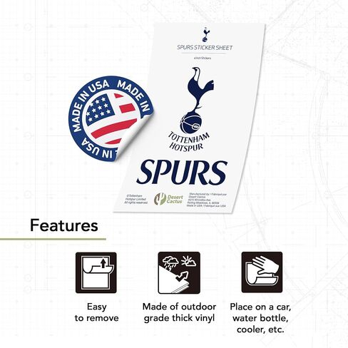 Desert Cactus Tottenham Hotspur Spurs ملصق ملصق Vinyl Footbool Soccer Bottop Botto Scrapbook (4 inst) in Kuwait