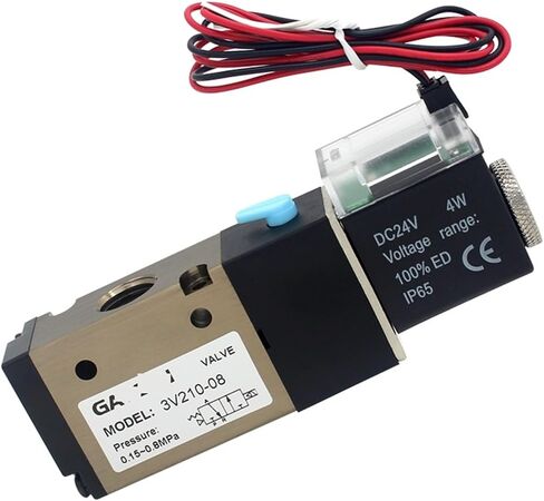 3 طريق المنفذ 2 الموضع 3v210-08 DC12V 24V AC220V هواء الملف اللولبي الصمام الكهربائي الصمام الكهربائي الصمام المغناطيسي 1PC (تركيبات 12 مم) in Saudi Arabia