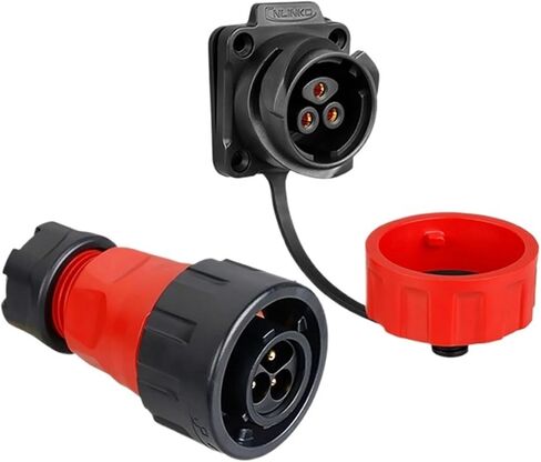 YM24 M24 Waterproof 3-pin Aviation Welding Plug Socket Wire Connector Entry Connector for Industrial Equipment KL4-4b(Female Plug Set2) in Saudi Arabia