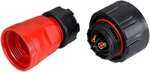 YM24 M24 Waterproof 3-pin Aviation Welding Plug Socket Wire Connector Entry Connector for Industrial Equipment KL4-4b(Female Plug Set2) in Saudi Arabia