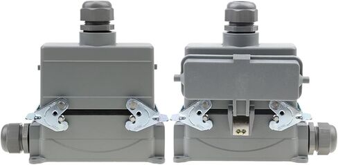 2 PCS HDC-24 موصل الثقيل 24 دبوس قابس المقبس الصناعي المضاد للماء مع غطاء واقعي 500V 16A (الخط العلوي مع الغطاء) in Saudi Arabia