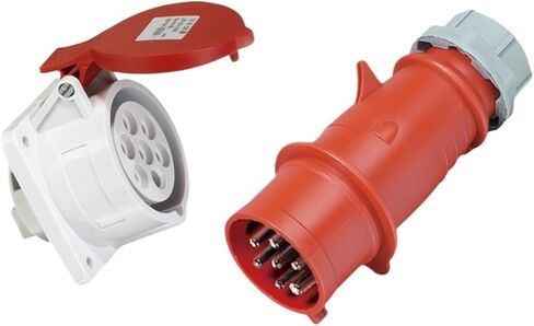 IP44 CEE 7P 16A 32A قابس طيران صناعي ثلاثي الطور ومقبس للماء ومقبس لآلة الزيت المكافحة من 7 حفرة 400 (لافندر ، 32 أ) in Saudi Arabia