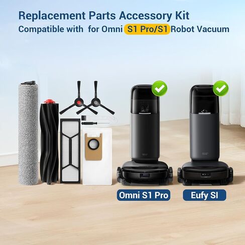 20 ملحقًا لقطع الغيار البديل لـ Eufy S1 Pro Omni ، S1 Robot Vacuums Kit ، 2 Mops Rolling ، 1 Brush الأسطوانة ، 4 مرشحات HEPA ، 6 فرش جانبية ، 6 أكياس غبار ، 1 أداة نظيفة in Saudi Arabia