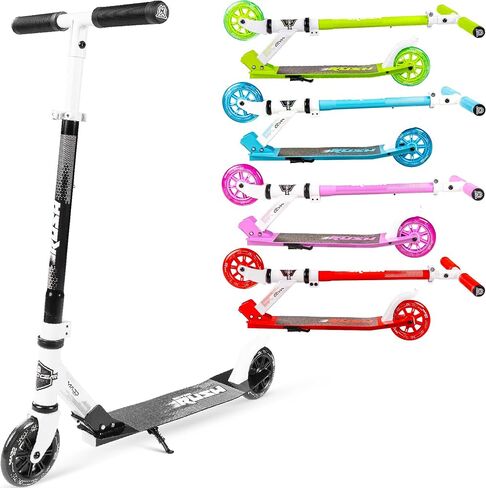 Rush 125 Kids Folding Kick Scooter – Light-Up 125mm Wheels, Adjustable Handlebar, Carbon Steel Frame – Ages 5+ – Madd Gear in Kuwait
