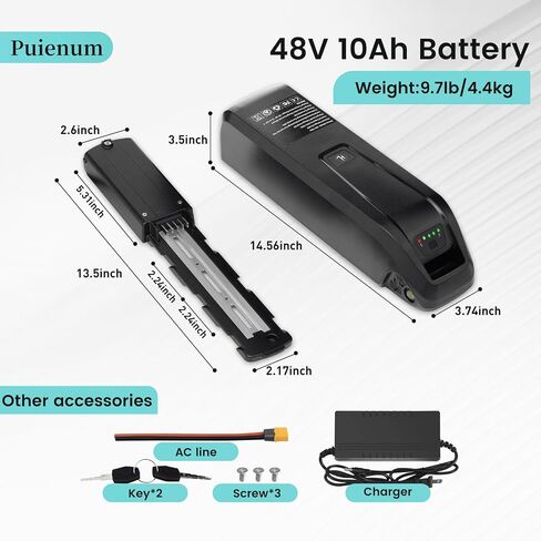 Ebike Battery 36V/48V 10.4ah 15.6ah 20ah ، E-Pike Scooter Lithium ، 40a BMS Lithium Pratect Battery for 36V/48V Controller 0-1500W in Saudi Arabia