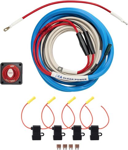 Sea Clear Power 1726 Tracker Aluminium & Walleye Boat Boat Marine Graph Wiring Tharness - قوة لمكتشفات الأسماك ، GPS ، FFS ، 360 الأجهزة ، الرسوم البيانية المتوافقة مع Lowrrance و Humminbird و Garmin Electronics in Saudi Arabia
