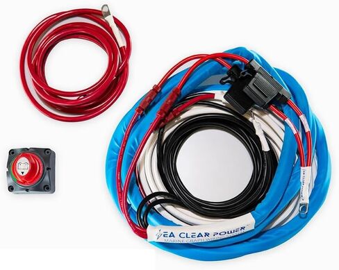 Sea Clear Power #1 Rated Walleye Boat Marine Graph Wiring Harness - Power to Fish Finders, GPS, FFS, 360 Devices, and Graphs Compatible for Lowrance, Humminbird, and Garmin Electronics in Saudi Arabia